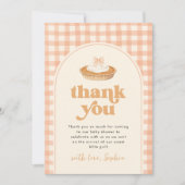 Kleine lieve schat herfst babyshower bedankkaart (Voorkant)