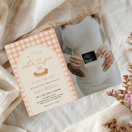 Kleine lieve schat herfst babyshower foto kaart
