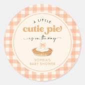 Kleine lieve schat herfst babyshower ronde sticker (Voorkant)