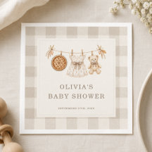Kleine lieve schat herfst gingham babyshowerfeest