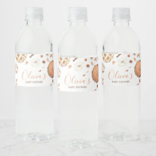 Kleine lieve schat Herfst Pompoen Baby Shower Waterfles Etiket
