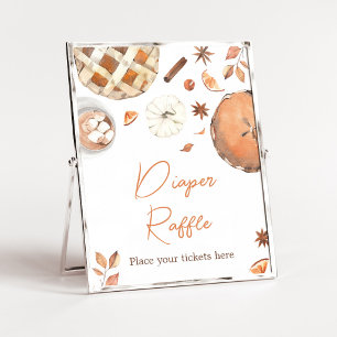 Kleine lieve schat Herfst Pompoen Luier Raffle Bor Poster