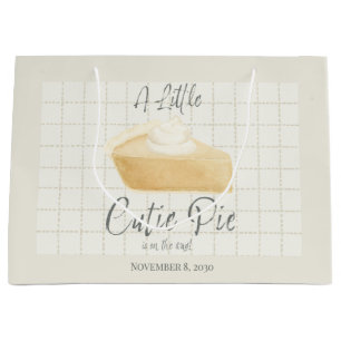Kleine lieve schat Neutrale herfst babyshower Beig Groot Cadeauzakje