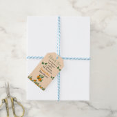 Kleine lieve sinaasappel baby shower cadeaulabel (Met Touw)