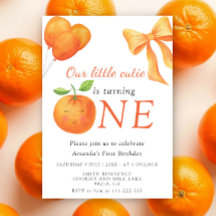 Kleine lieve sinaasappel citrus 1e verjaardag