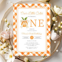 Kleine lieve sinaasappel citrus 1e verjaardag