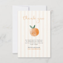 Kleine lieve sinaasappel citrus baby shower