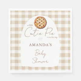 Kleine lieve taart baby shower neutraal servet