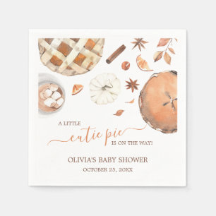 Kleine lieve taart Herfst Pompoen Baby Shower Servet