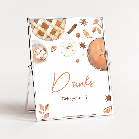 Kleine lieve taart Herfst Pompoen Envelope Station Poster