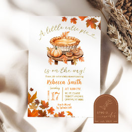 Kleine lieve taart herfstbladeren babyshower kaart