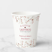 Kleine lieveheersbeestje Baby in Bloom Baby shower Papieren Bekers (Voorkant)