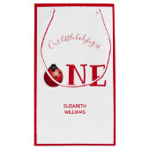 Kleine lieveheersbeestje een eerste verjaardag roo klein cadeauzakje (Achterkant)