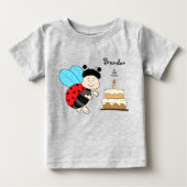 Kleine lieveheersbeestje jongen met taart (Voorkant)