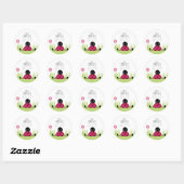Kleine lieveheersbeestje ronde retour adreslabels sticker (Vel)