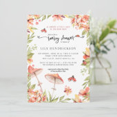 Kleine lieveheersbeestje | Spring Baby shower Invi Kaart (Staand voorkant)