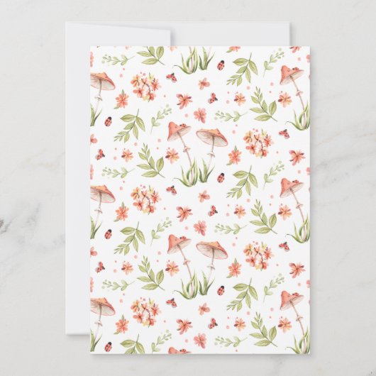 Kleine lieveheersbeestje | Spring Baby shower Invi Kaart (Achterkant)