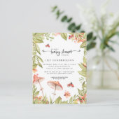 Kleine lieveheersbeestje | Spring Baby shower Invi Uitnodiging Briefkaart (Staand voorkant)