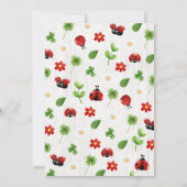 Kleine lieveheersbeestje verjaardag kaart (Achterkant)