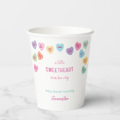 Kleine lieverd baby shower papieren bekers (Achterkant)