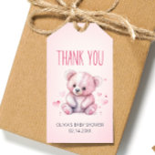 Kleine lieverd beer Baby shower Dank u Cadeaulabel