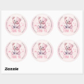 Kleine lieverd beer Baby shower Dank u Ronde Sticker (Vel)