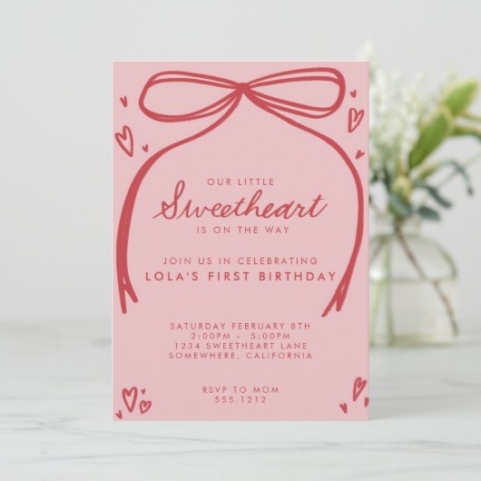 KLEINE LIEVERD EERSTE VERJAARDAG KAART (Staand voorkant)