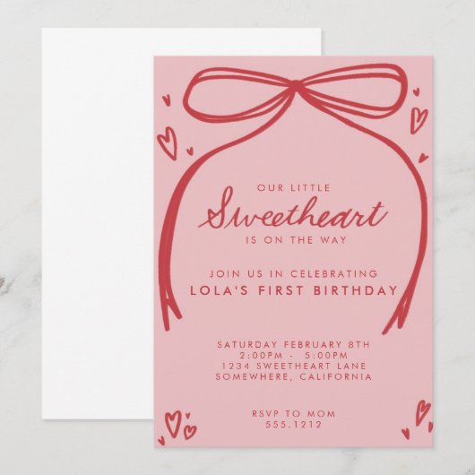 KLEINE LIEVERD EERSTE VERJAARDAG KAART (Voorkant / Achterkant)