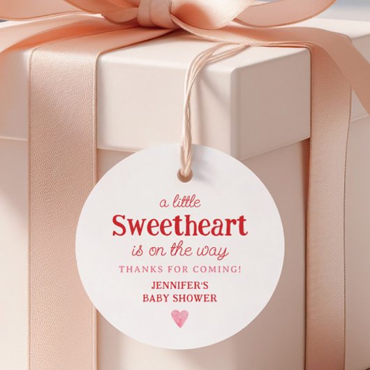 Kleine lieverd is op weg meisje Baby shower Bedankjes Labels