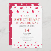 Kleine lieverd is op weg meisje baby shower kaart (Voorkant / Achterkant)