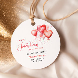 Kleine lieverd is op weg naar Baby shower Bedankjes Labels