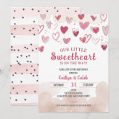 Kleine lieverd op de weg, Baby shower, Cupido Kaart (Voorkant / Achterkant)