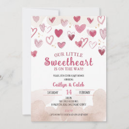 Kleine lieverd op de weg, Baby shower, Cupido Kaart