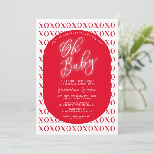 Kleine lieverd op de weg Valentijn Baby shower Kaart (Staand voorkant)