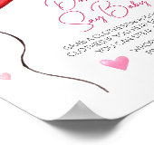 Kleine lieverd rode Valentijn zeg geen Baby Poster (Hoek)