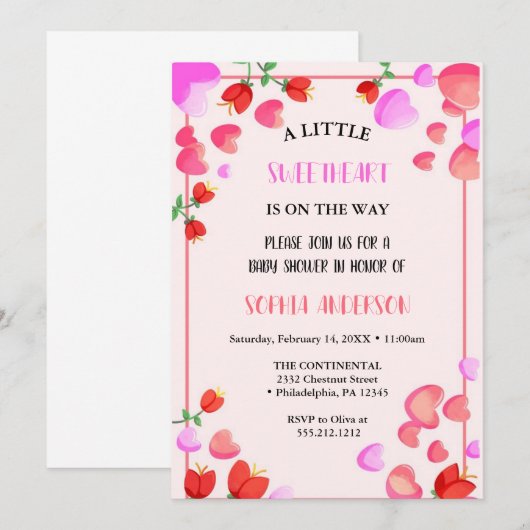 Kleine lieverd Valentijn met bloemetjes Kaart (Voorkant / Achterkant)