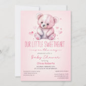 Kleine lieverd waterverf beer Baby shower Kaart (Voorkant)