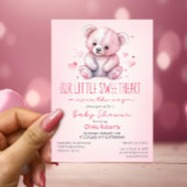 Kleine lieverd waterverf beer Baby shower Kaart