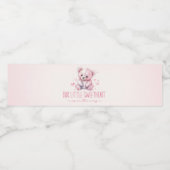 Kleine lieverd waterverf beer Baby shower Waterfles Etiket (Enkel label)