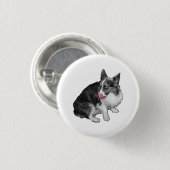 Kleine lik, grote oren ronde button 3,2 cm (Voorkant /achterkant)