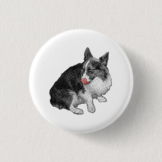 Kleine lik, grote oren ronde button 3,2 cm (Voorkant)