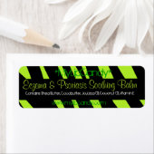 Kleine limoengroene Zebra productlabel Etiket (Insitu)