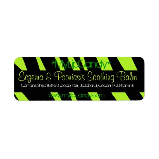 Kleine limoengroene Zebra productlabel Etiket (Voorkant)