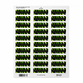 Kleine limoengroene Zebra productlabel Etiket (Full Sheet)