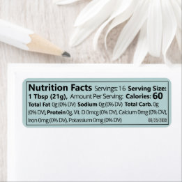 Kleine Lineaire Honing Voedingsfeiten Blauw Etiket