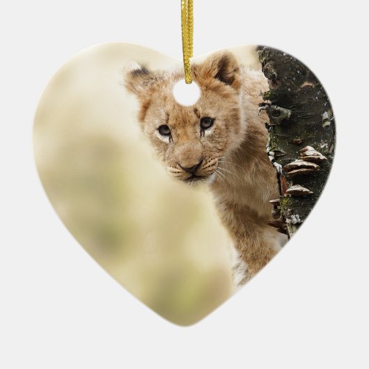 KLEINE LION CUB RANGE KERAMISCH ORNAMENT (Voorkant)