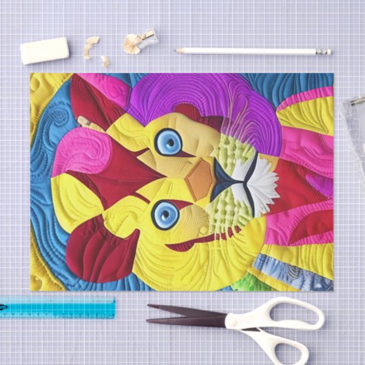 Kleine lionkrab zoals ontwerp tissuepapier (Craft)