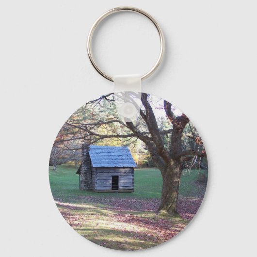 kleine logboekcabine sleutelhanger (Voorkant)