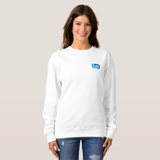 Kleine Logo Vrouwen Crew Nek Sweatshirt (Voorkant volledig)