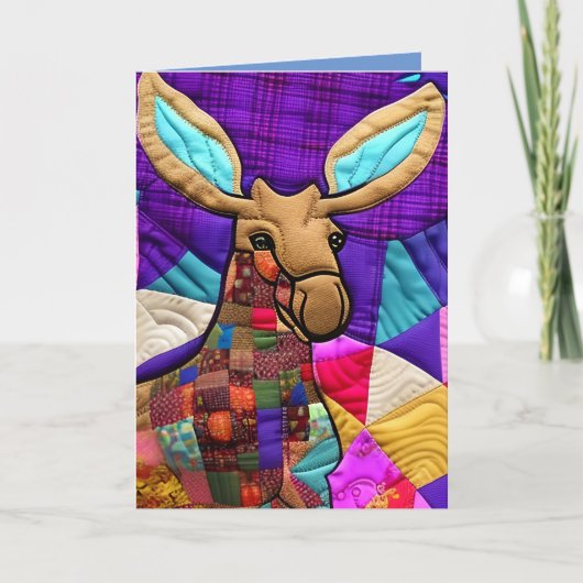 Kleine, losse kalf-quilt zoals design bedankkaart (Voorkant)